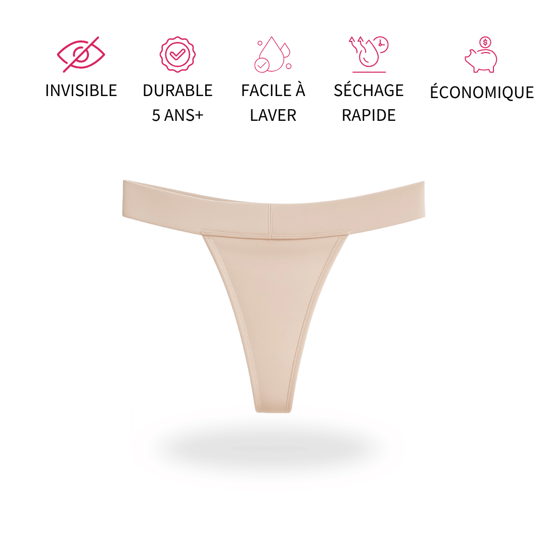 Pack of 3 bamboo menstrual thongs: lasting comfort that moves with you