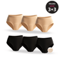 Serenity Bamboo Menstrual Panties 3-Pack: Long-lasting comfort that moves with you