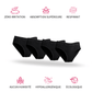 Pack of 3 bamboo lace menstrual panties: lasting comfort that moves with you